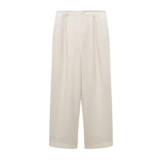 Mango 100% linen wideleg trousers