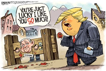 Political cartoon U.S. Trump Sessions