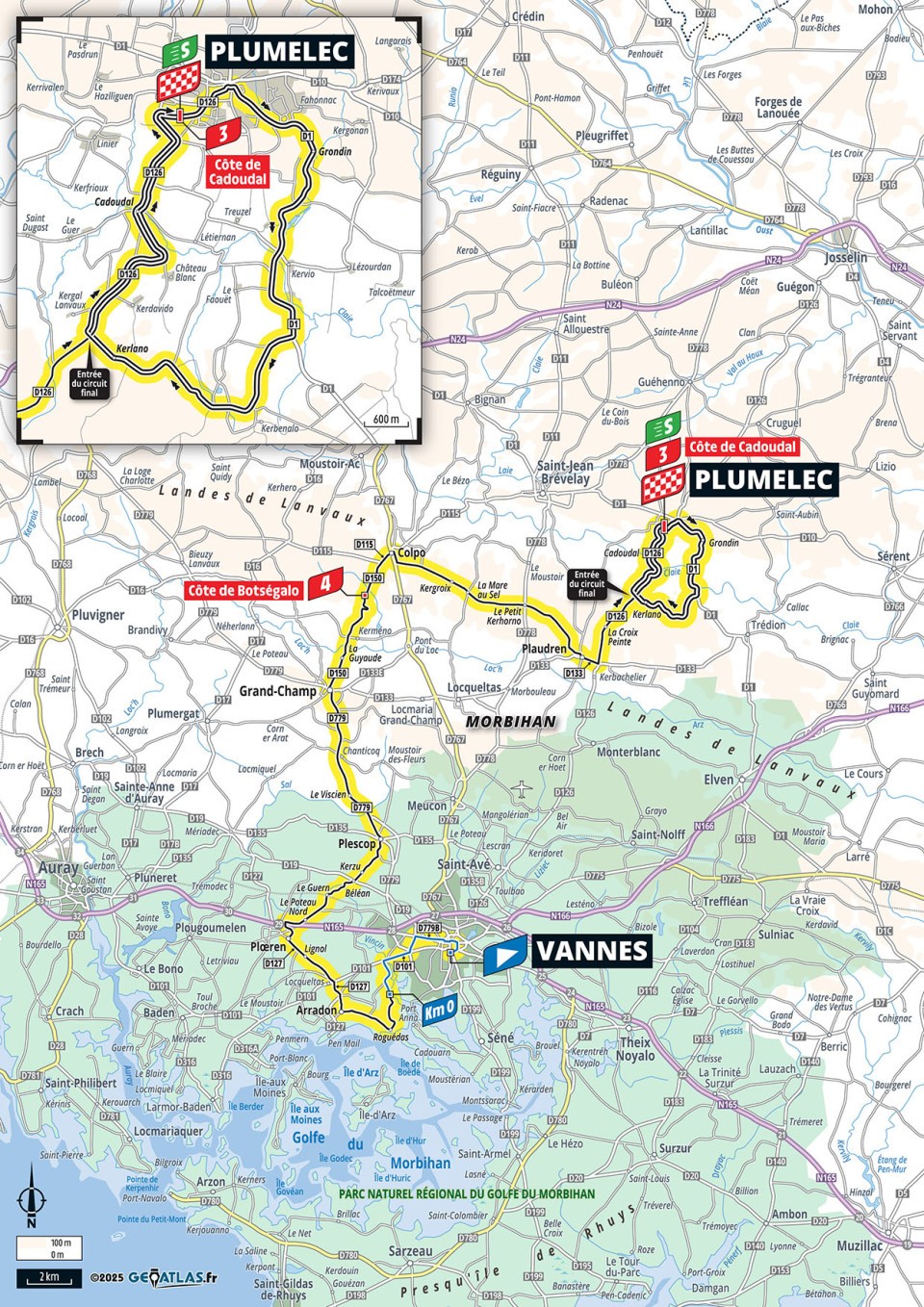 Tour de Frances Femmes 2025 stage 1 profile map