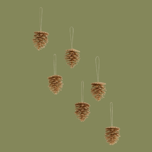 H&amp;amp;M Home, 6-Pack Pine Cone Christmas Decorations - Gold-Coloured