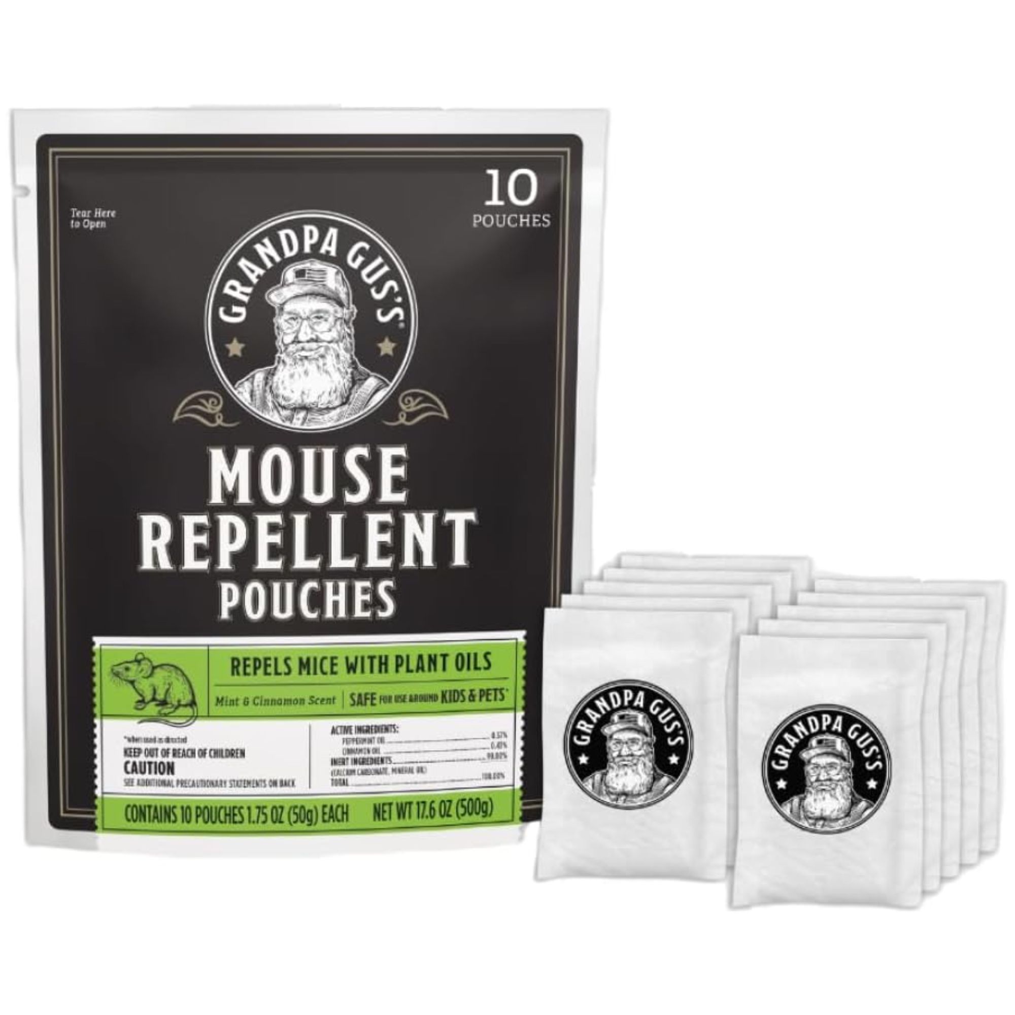 Mouse repellent pouches