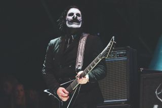 Limp Bizkit’s Wes Borland with a pair of JC-120s