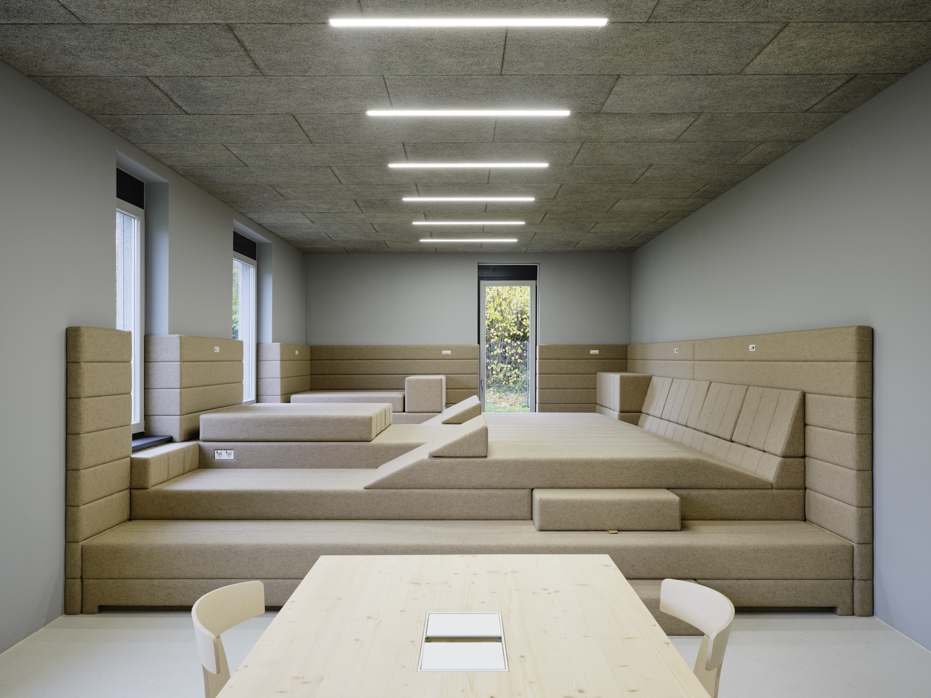 The felt landscape at the Pradtke HQ, Germany, by Zeller & Moye