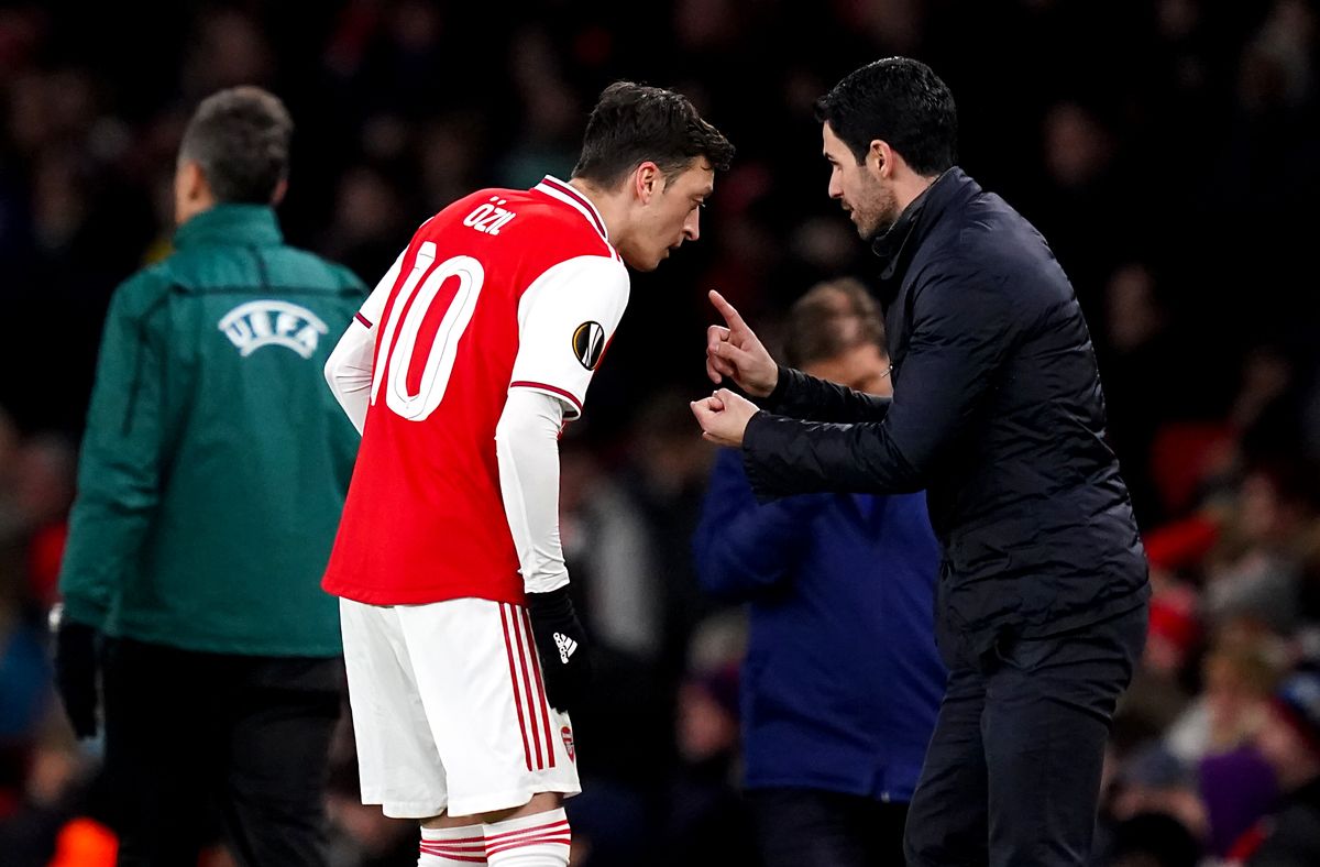 Mikel Arteta insists Mesut Ozil has missed out on a place in Arsenal’s Premier League squad based purely on football decisions.