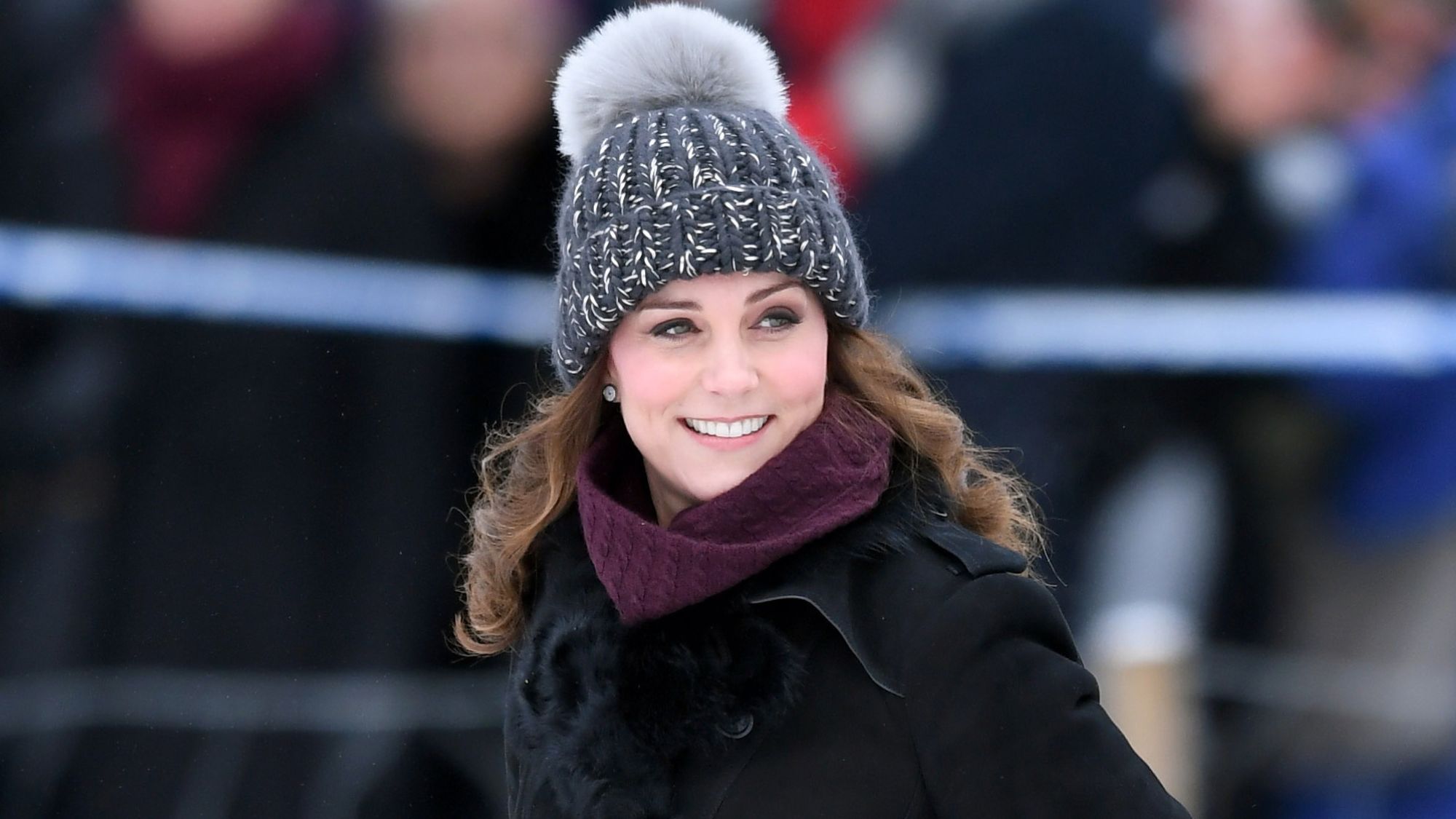 Catherine, Princess of Wales attends a Bandy hockey match on January 30, 2018