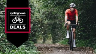 Josh riding a Specialized Crux gravel bike - a deals badge overlays the image