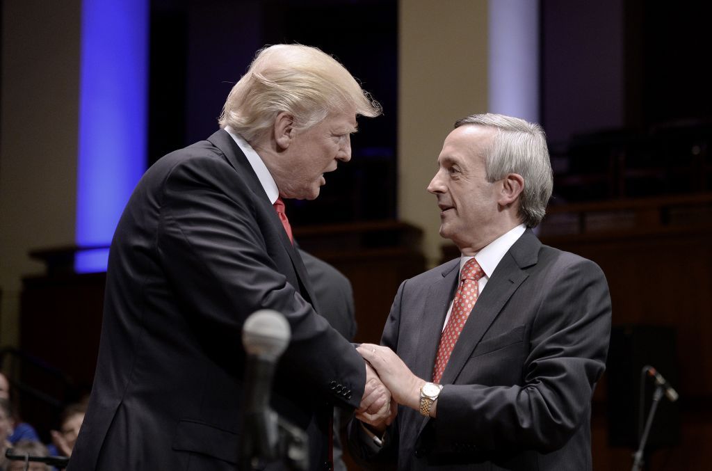 Donald Trump and Robert Jeffress.