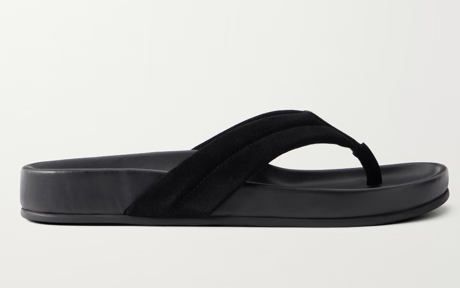 St. Agni, Suede Platform Thong Sandals