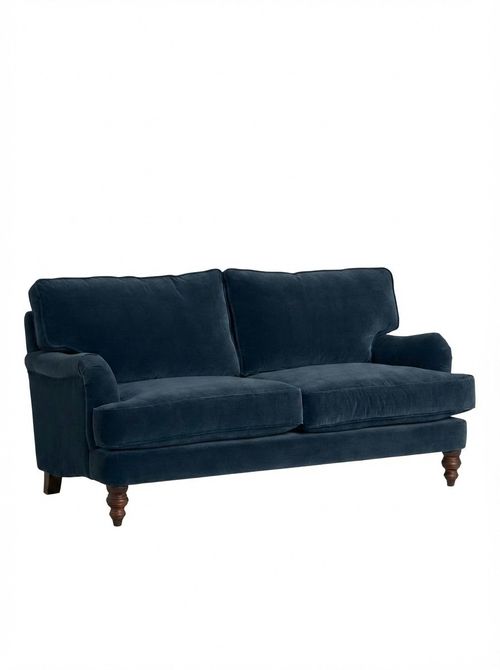 Arundel Three Seater Sofa, Velvet, Royal Blue