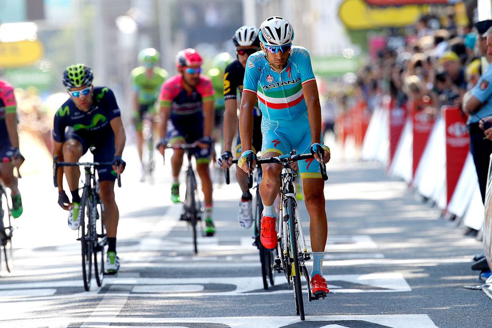 Vincenzo Nibali was involved in the late crash.
