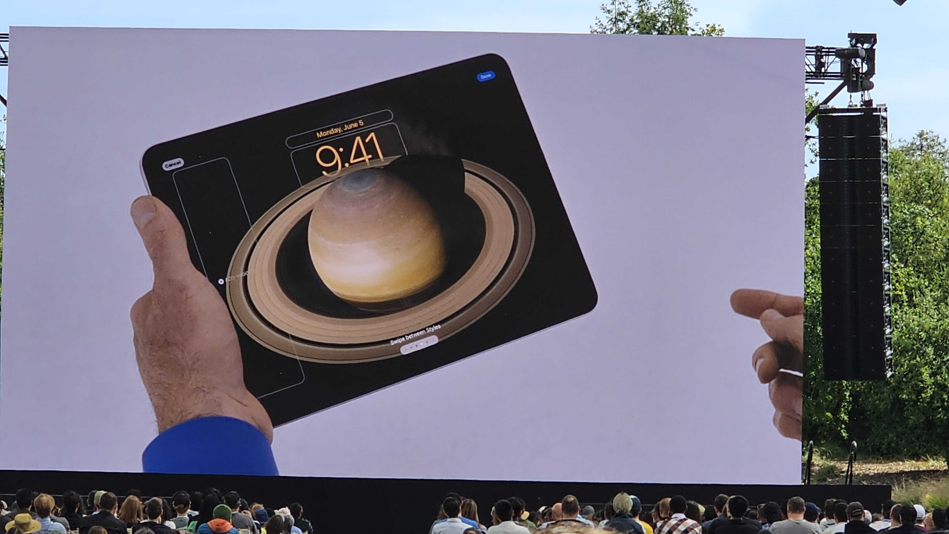 Астрономические обои на новом iPad OS на WWDC 2023