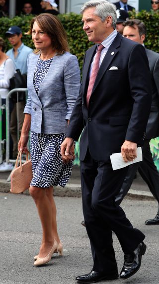 Carole and Michael Middleton arrive at Wimbledon on June 30, 2016