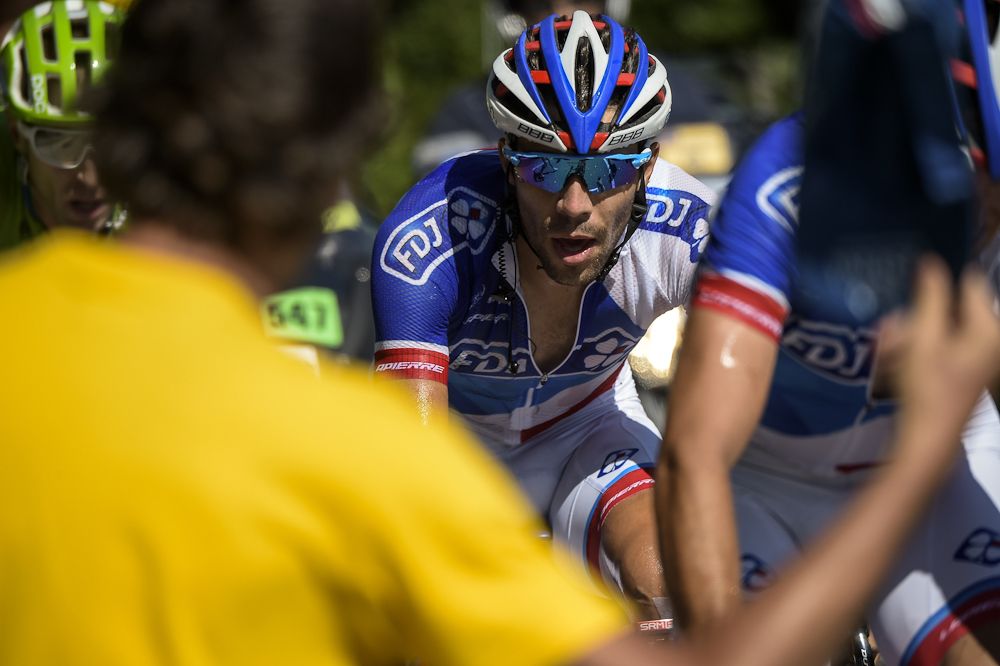 Thibaut Pinot in action during stage 20