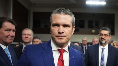 Secretary of Defense nominee Pete Hegseth arrives for his confirmation hearing at the U.S. Capitol. 