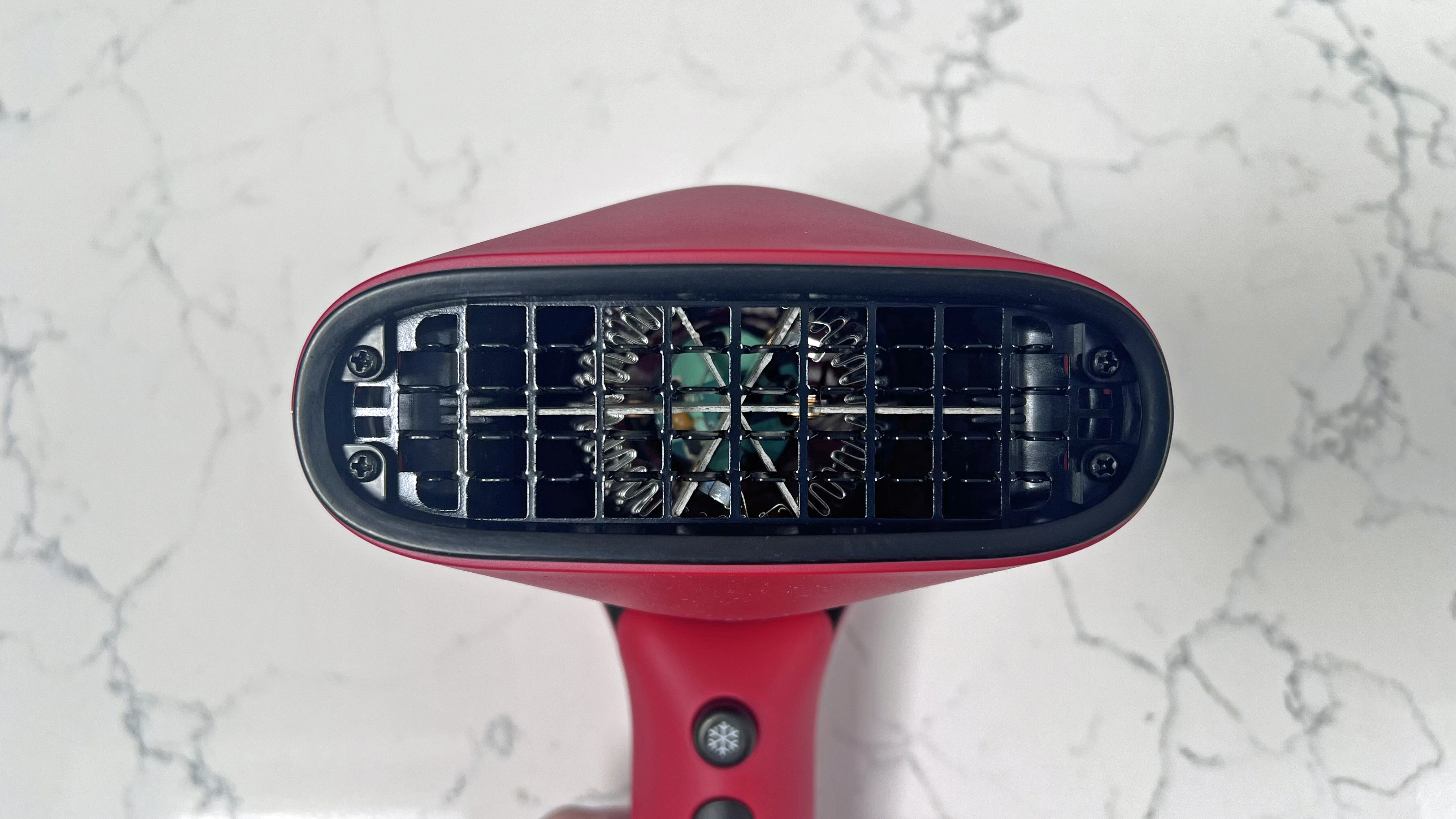 Revlon Airflow Control Dryer on reviewer's dressing table