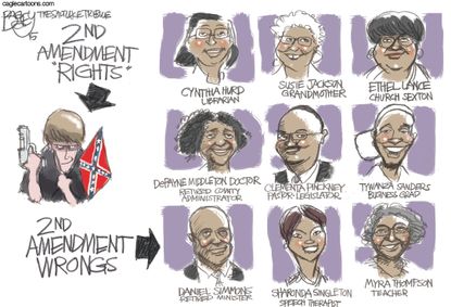 Editorial cartoon U.S. Second Amendment Charleston