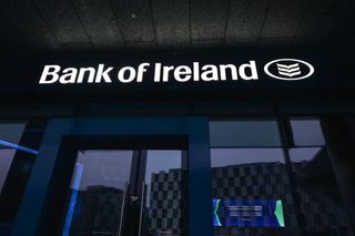 A view of the outside of a branch of the Bank of Ireland