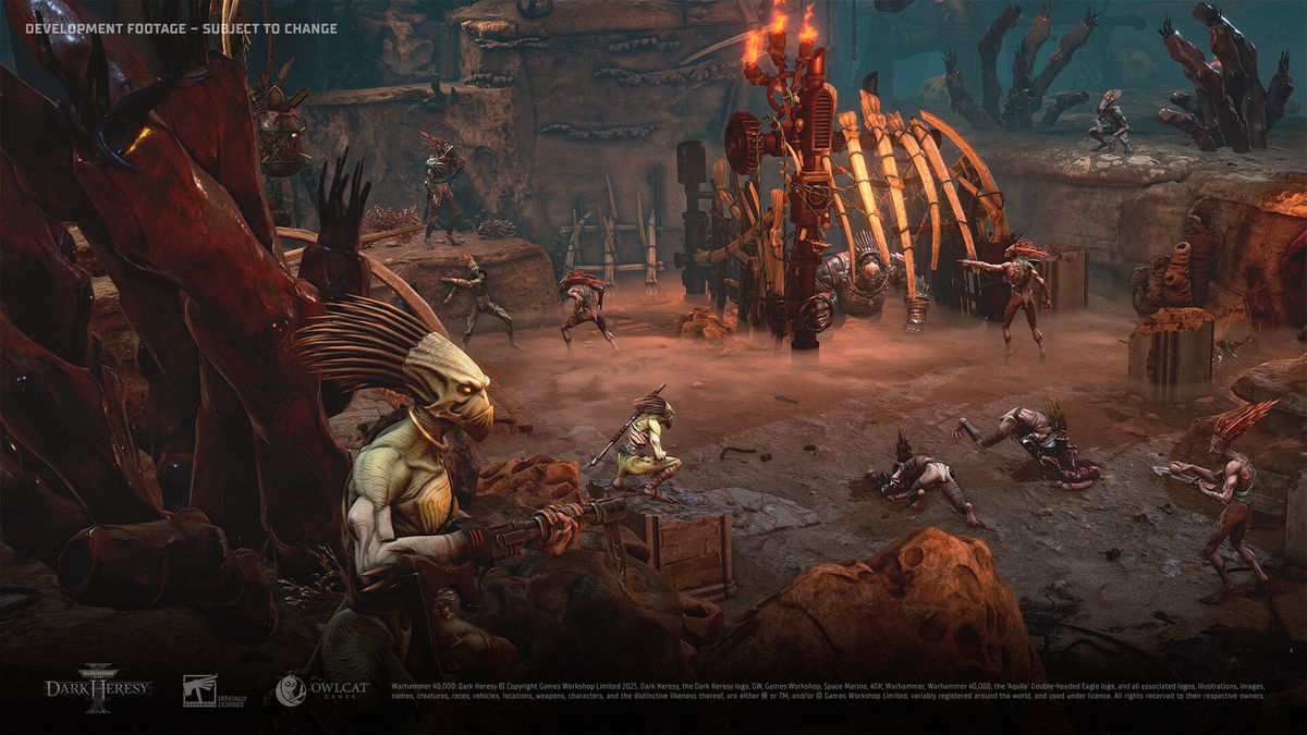 gobbo monster guys with bone totems in 40K dark heresy