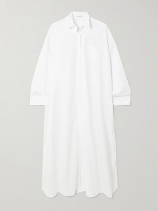 Avery Oversized Cotton-Blend Poplin Maxi Shirt Dress