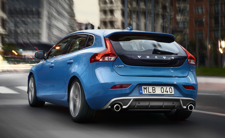 Blue colour volvo.