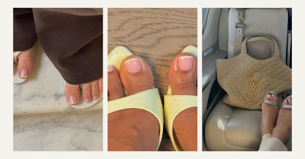 The Soft-French Pedicure Trend Is Taking Over This Summer