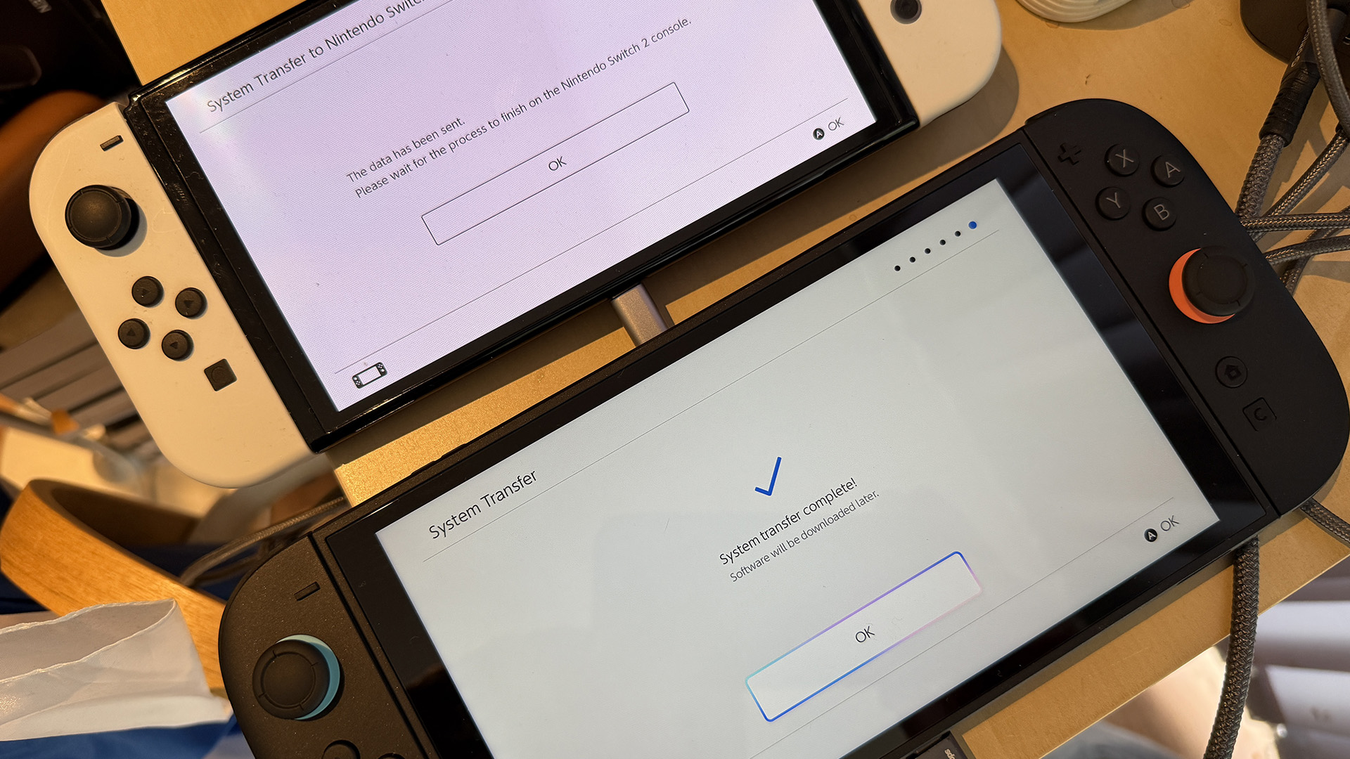 Nintendo Switch 2 system transfer process