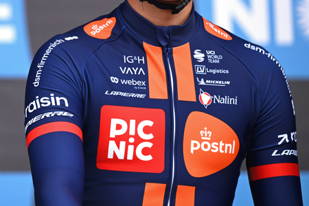 Juan Guillermo Martinez of Colombia and Team Picnic PostNL prior to the 84th Paris-Nice 2026, Stage 1 a 170.9km stage from Acheres to Carrieres-sous-Poissy / #UCIWT / on March 08, 2026 in Acheres, France. (Photo by Szymon Gruchalski/Getty Images)