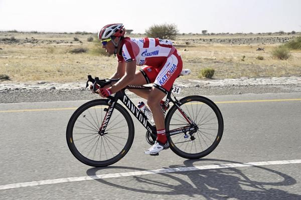 Mikhail Ignatyev (Katusha) on the attack.