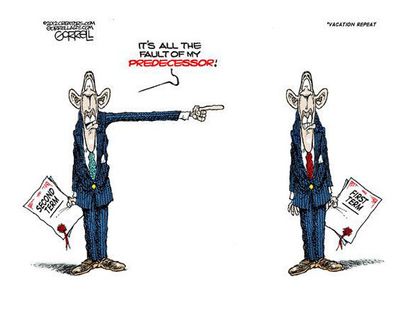 Political cartoon Obama legacy