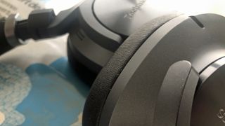 a closeup of the technics eah-a800 noise-cancelling headphones