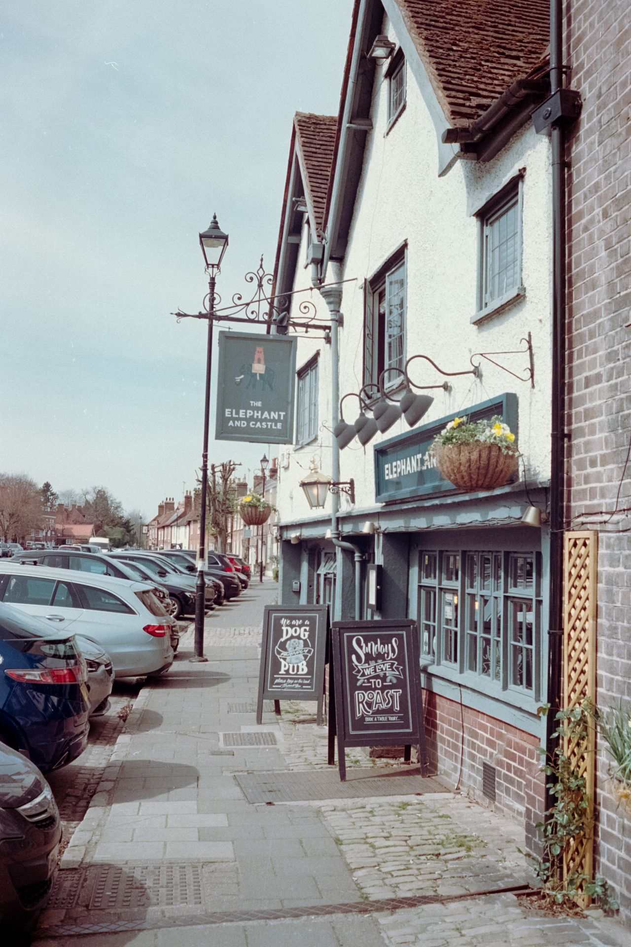 Outside of an English country pub