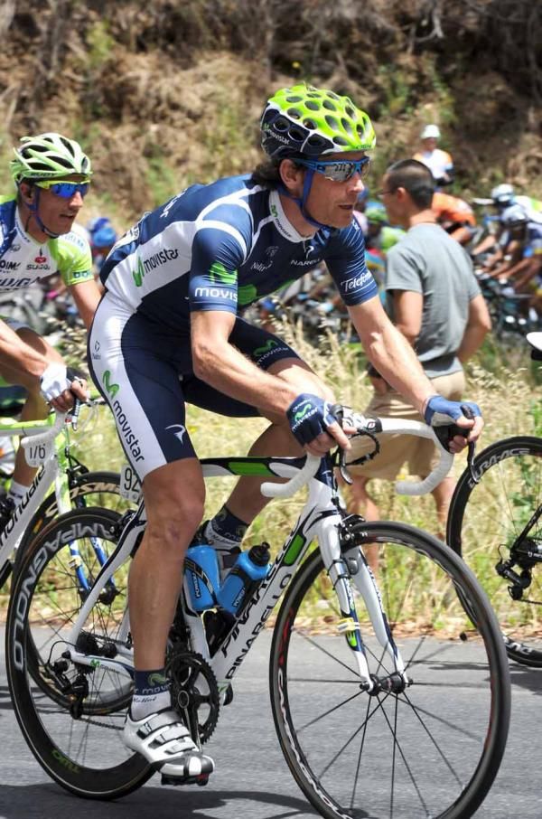 Jose Ivan Gutierrez (Movistar) in action.