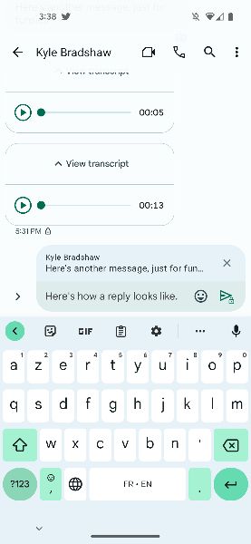 Responding to a message in Google Messages