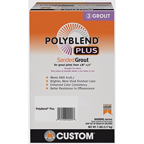 Custom Building Products Polyblend Plus Indoor and Outdoor Platinum Sanded Grout 7 Lb