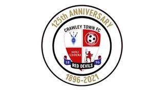 The Crawley Town 125-year anniversary badge.
