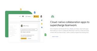Google Drive's features for collaboration advertised