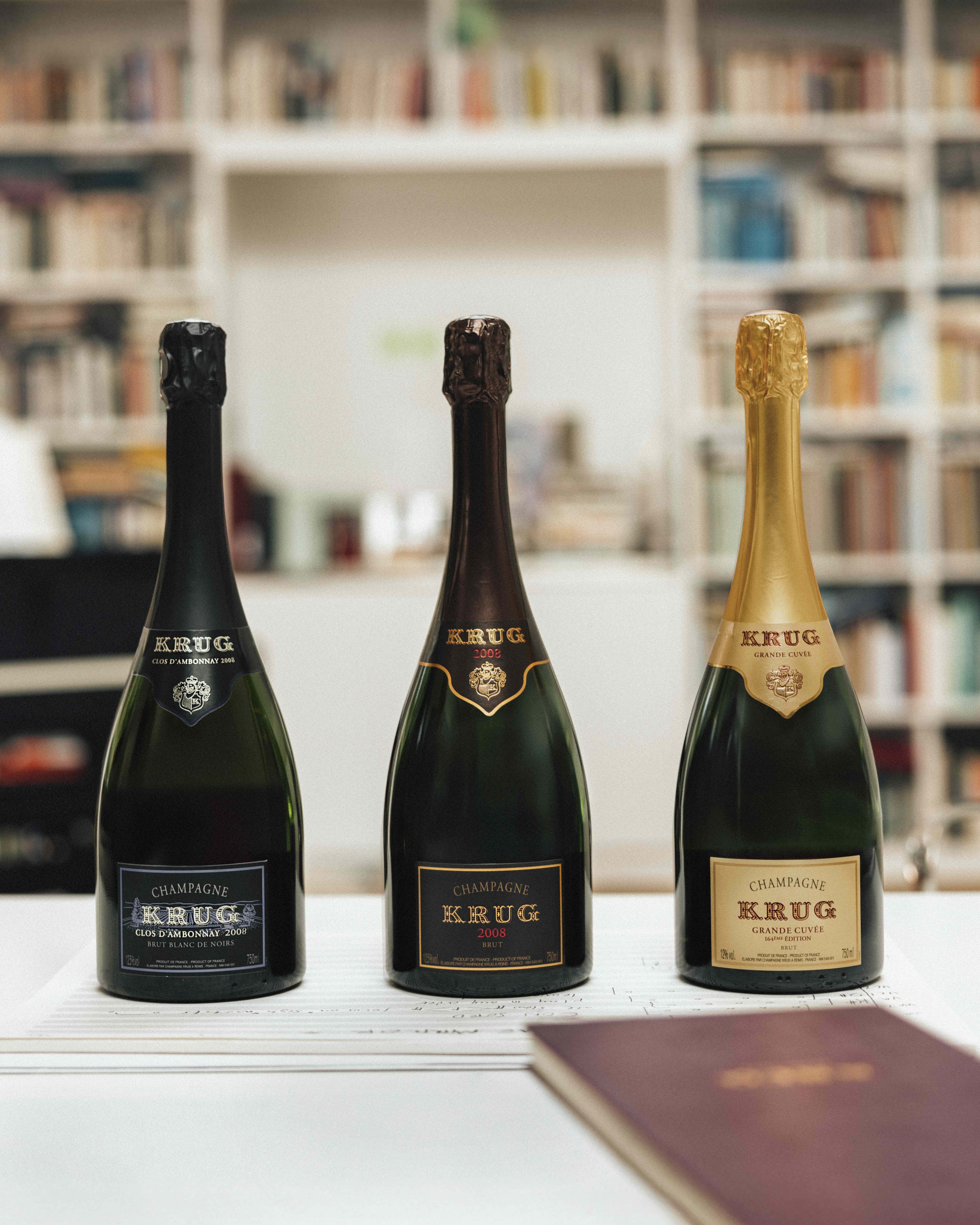 Composer Max Richter and Krug champagnes