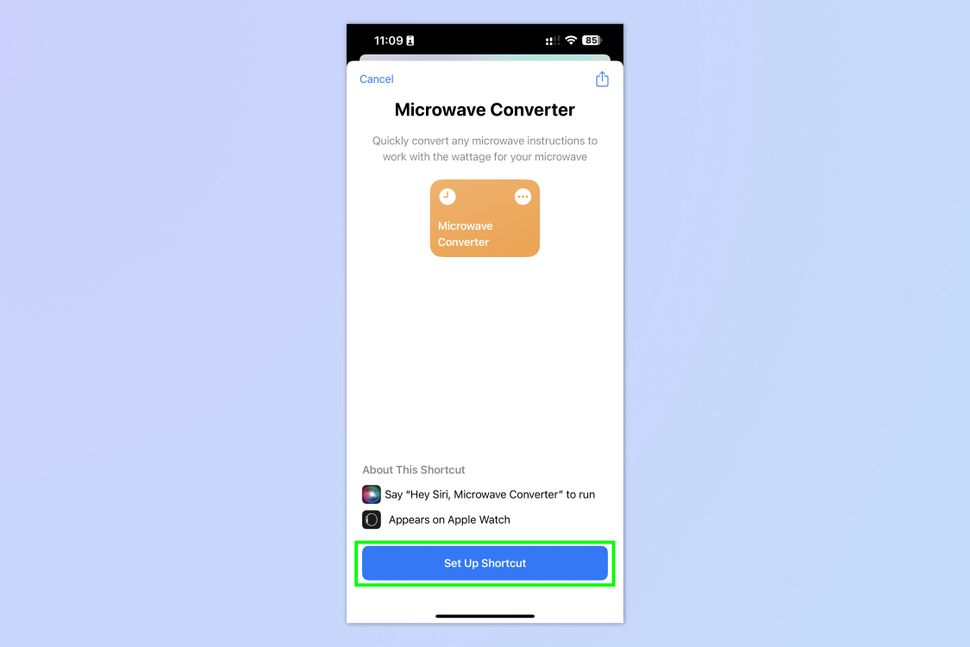 How to convert microwave cooking times using an iOS shortcut Tom's Guide