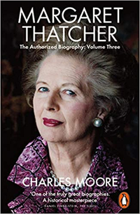 Margaret Thatcher: The Authorized Biography, Volume Three by Charles Moore
Charles Moore's tells the story of Margaret Thatcher's last period in office, her combative retirement and the controversy that surrounded her even in death. This third volume includes the Fall of the Berlin Wall and lays bare her growing quarrels with colleagues.