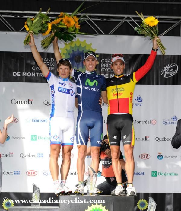 The final podium for the Grand Prix Cycliste de Montreal