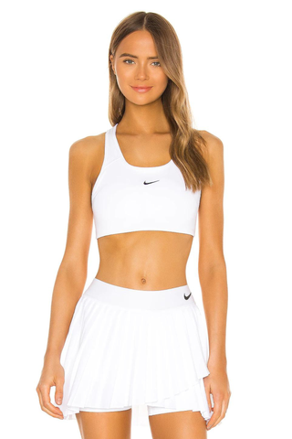 white sports bra