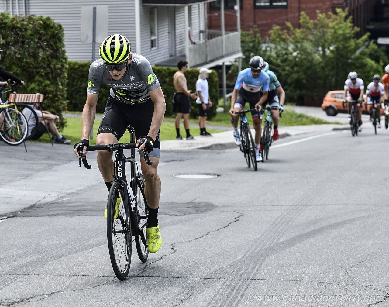 Brendan Rhim (Arapahoe/Hincapie p/b BMC) attacks