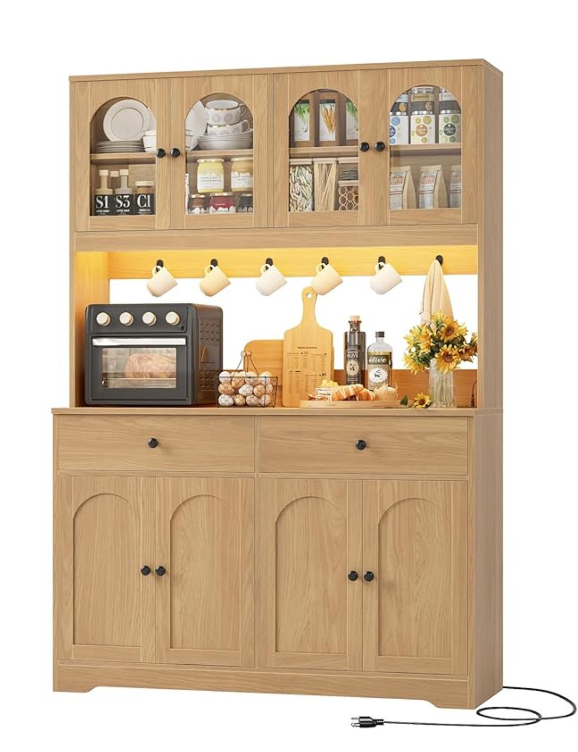 Amazon, Kitchen Hutch With Power Outlet