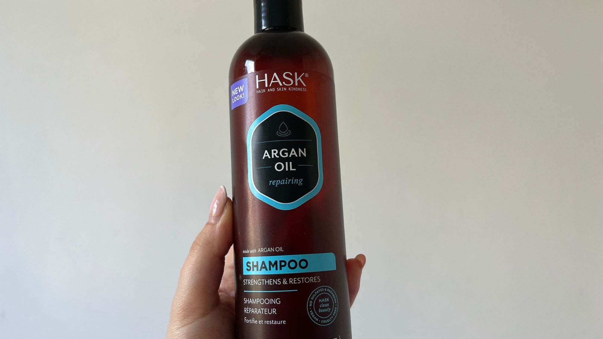 hask argan oil shampoo bottle