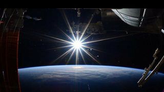 Virts’ final image from the ISS was this sun-burst. Credit: Terry Virts/NASA