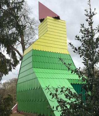 The Polly Pavillion by Charles Holland is brightly coloured
