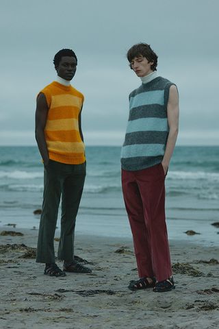 Two male Models Wearing Erdem Clothing
