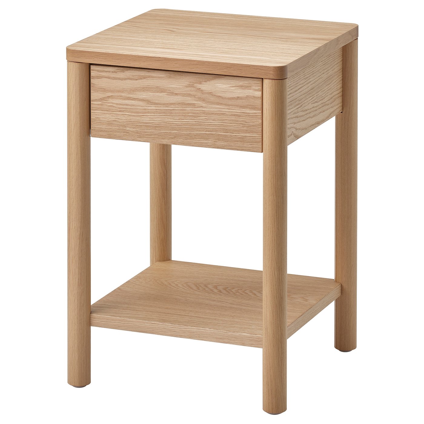 Tonstad Bedside Table - Oak Veneer 40x40x59 Cm