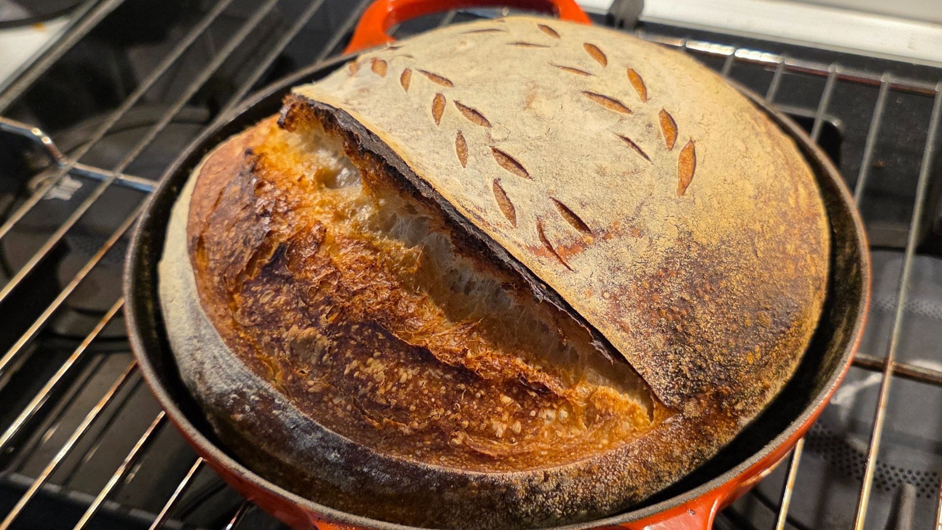 Homemade sourdough loaf
