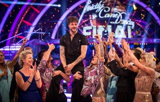 Jay McGuiness who along with his partner Aliona Vilani are the winners of Strictly Come Dancing 2015.